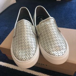 Sperry Seaside Nautical Perforated Slip Ons
